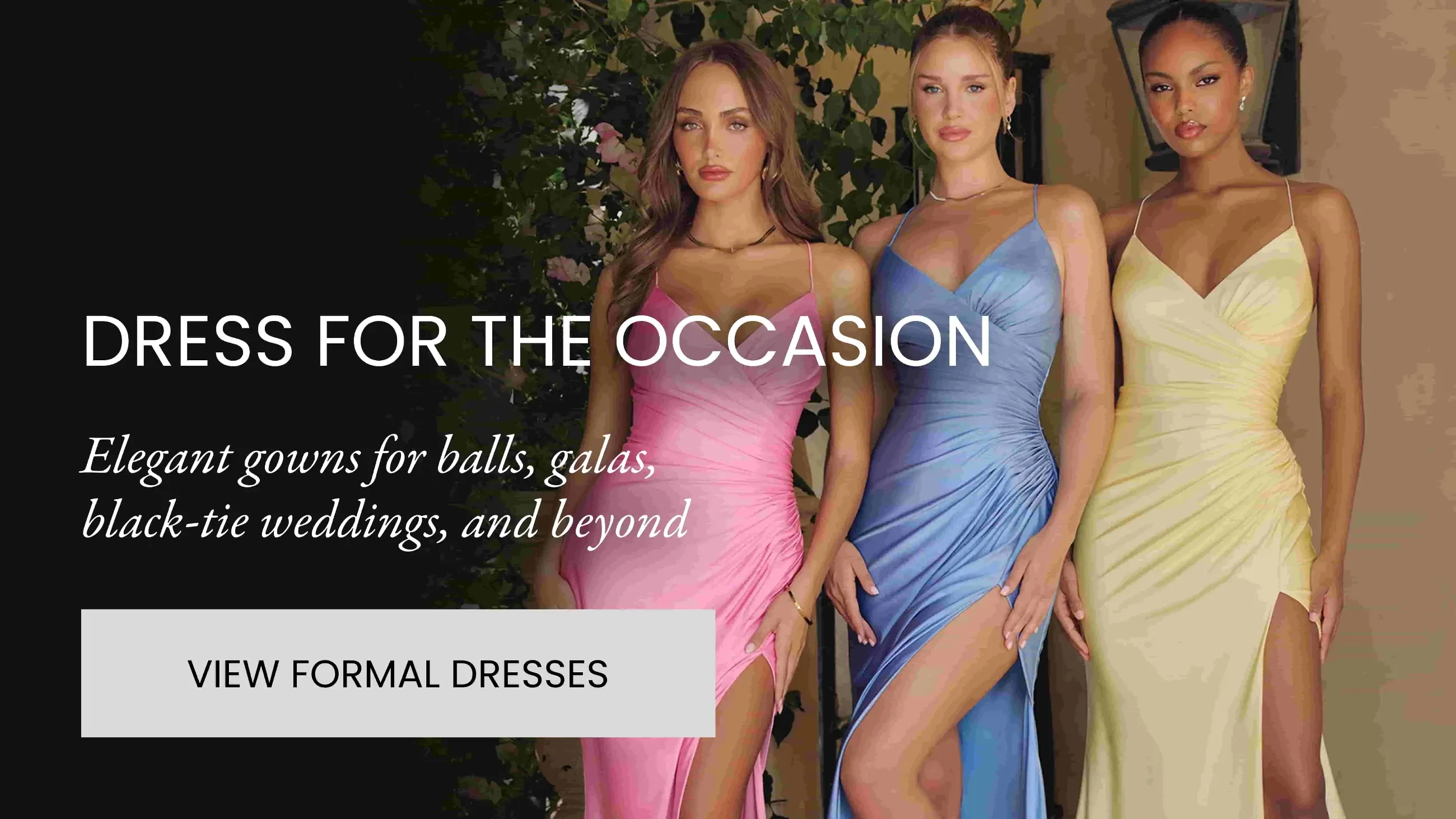 Formal dress banner for the mobile