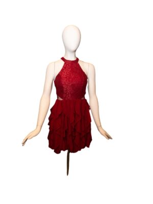 Short red dress on mannequin