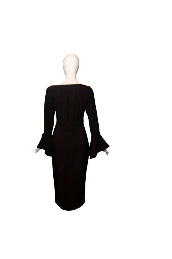 back of black dress on mannequin