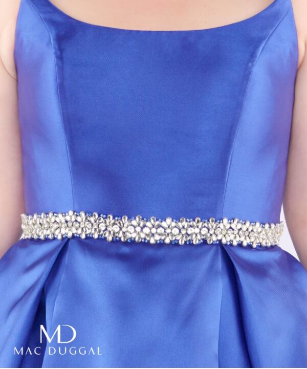 Closeup of blue dress