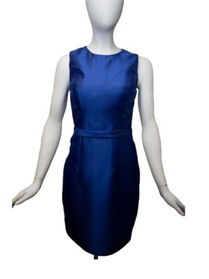 Fitted royal blue dress on mannequin