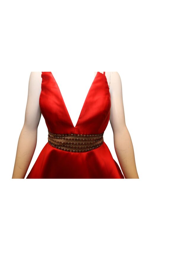 closeup of red dress