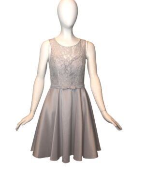 Lacy silver dress on mannequin