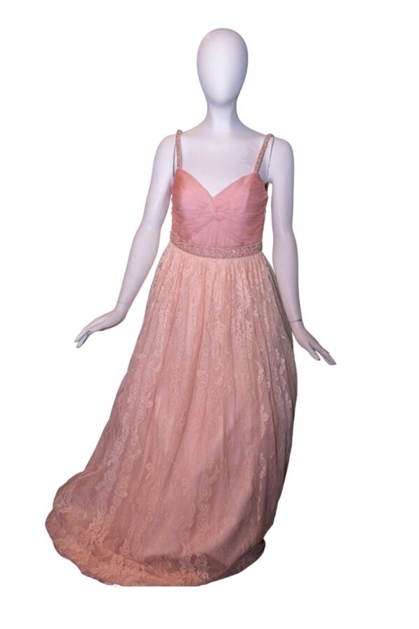 Lace and tulle dress on mannequin