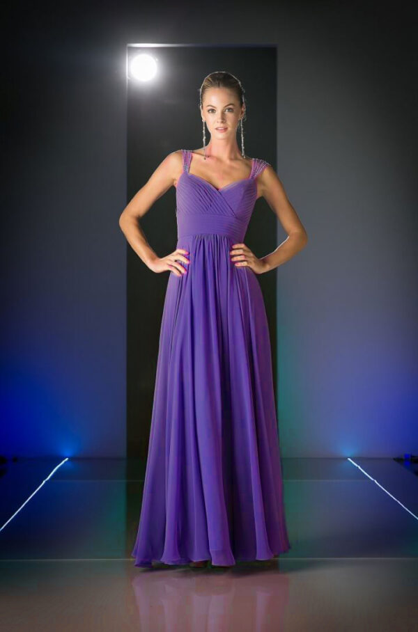 Purple dress on model