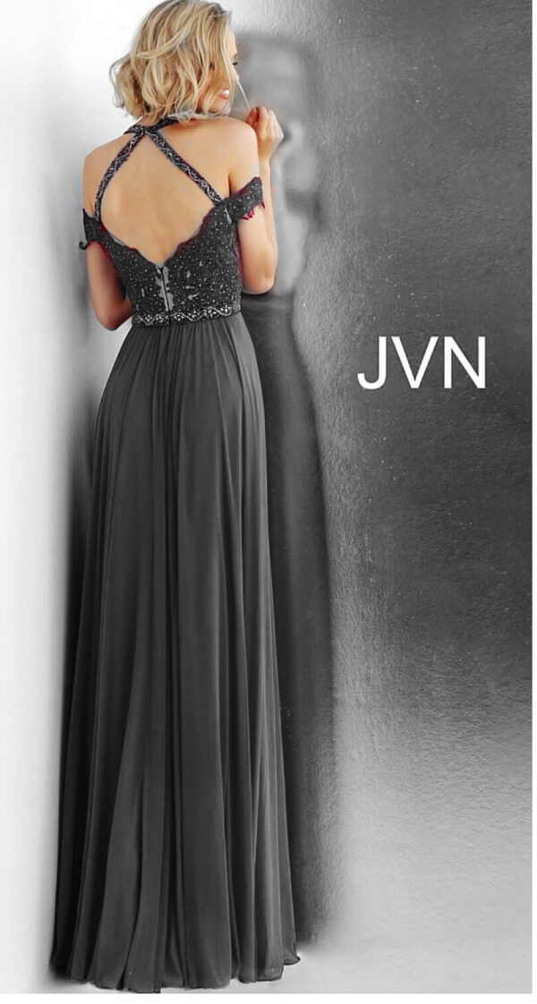 black dress on model