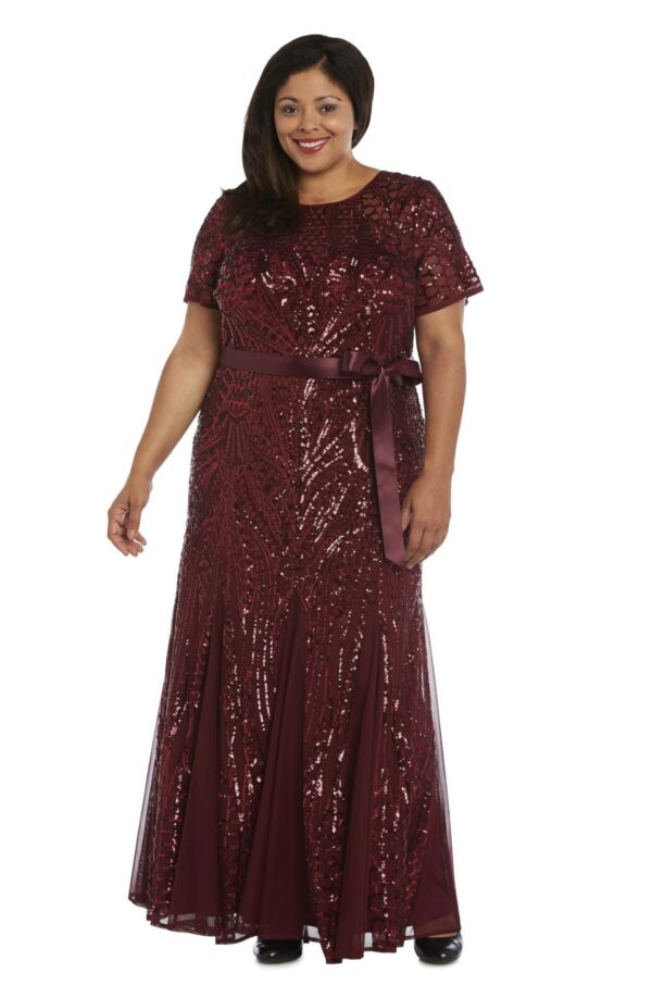 front of sparkly plus size dress