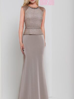taupe dress on model