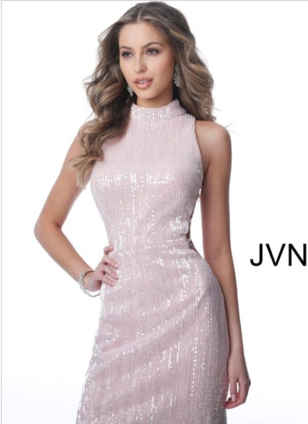 light pink dress on model
