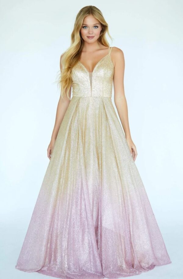 ombre ballgown on model