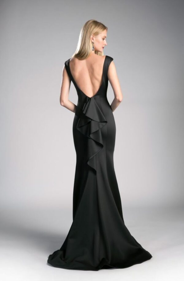 back of classic black dress