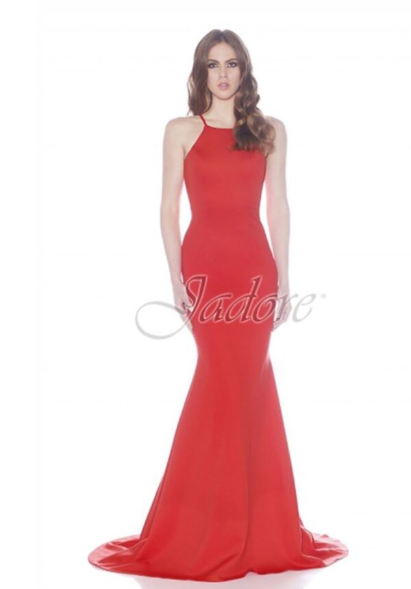 red dress on model