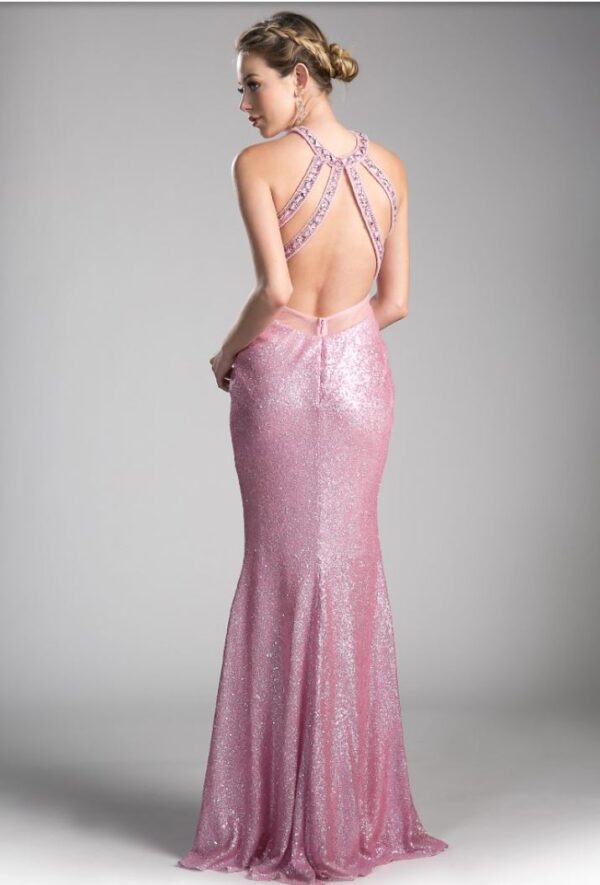 back of pink dress