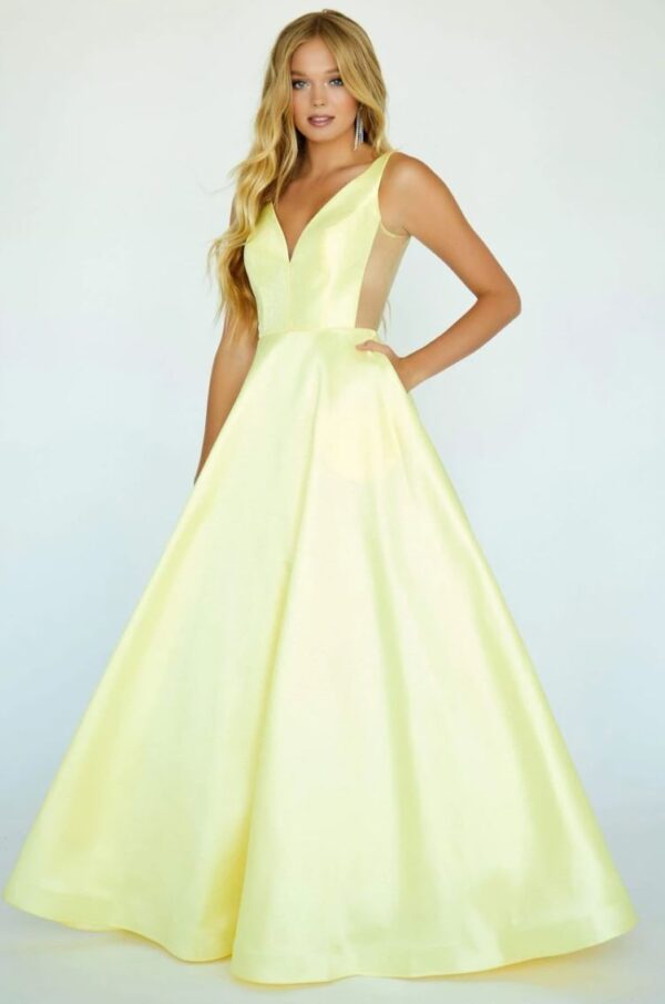 yellow dress on model