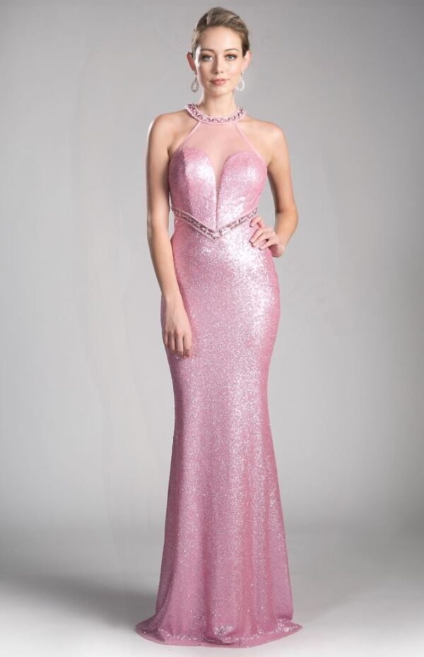 pink dress on model