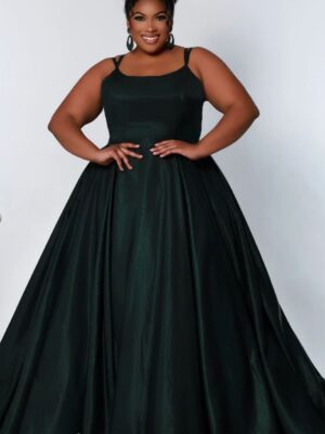 forest green plus size dress
