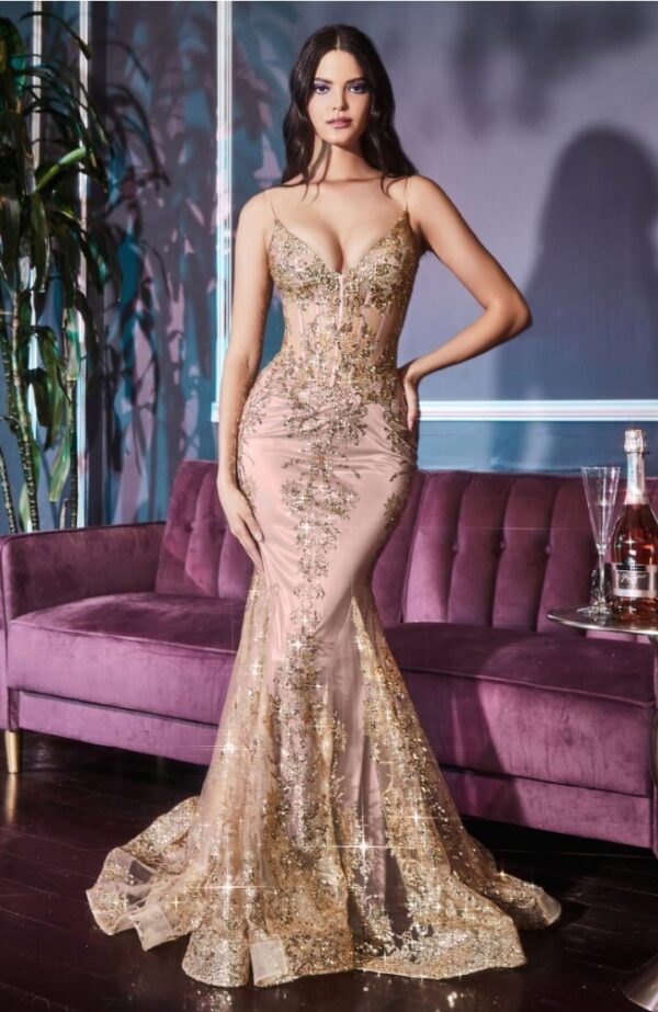 rose gold gown