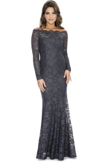 scalloped lace charcoal