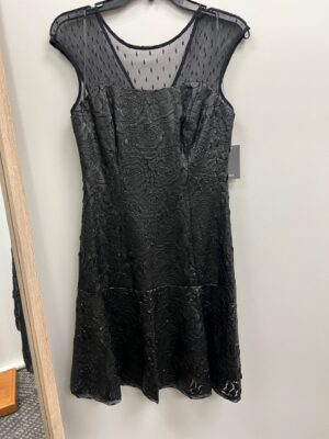 black dress on hanger