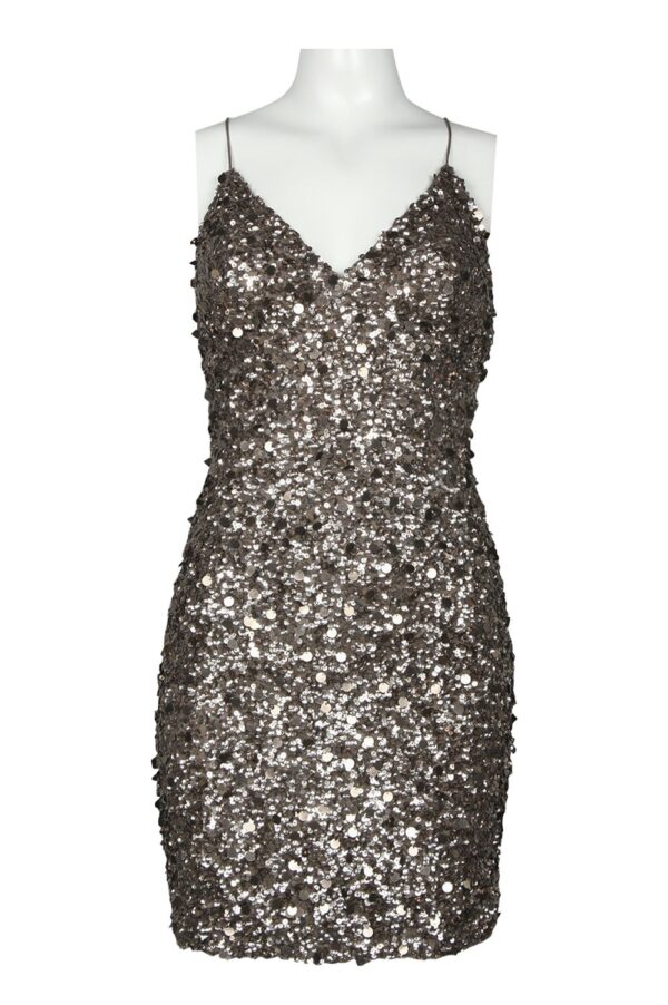 silver sequined dress