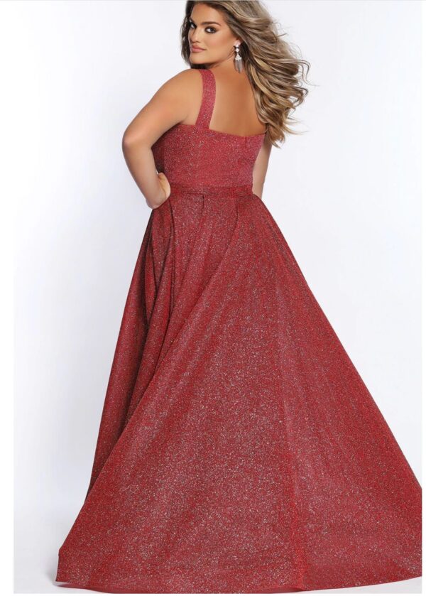 ruby red gown back