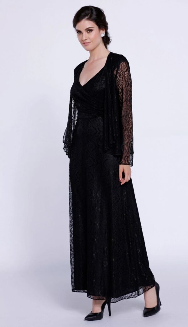 black lacy gown