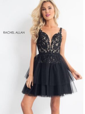 black tulle short dress