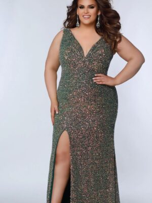 sequined gown