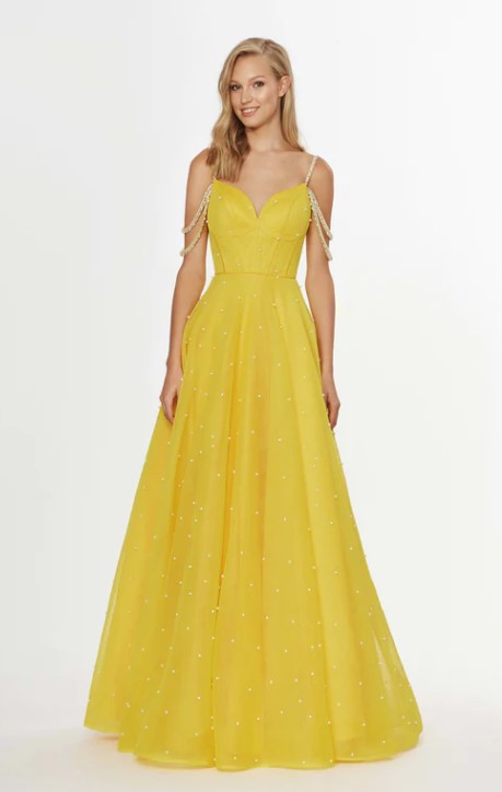 yellow ballgown