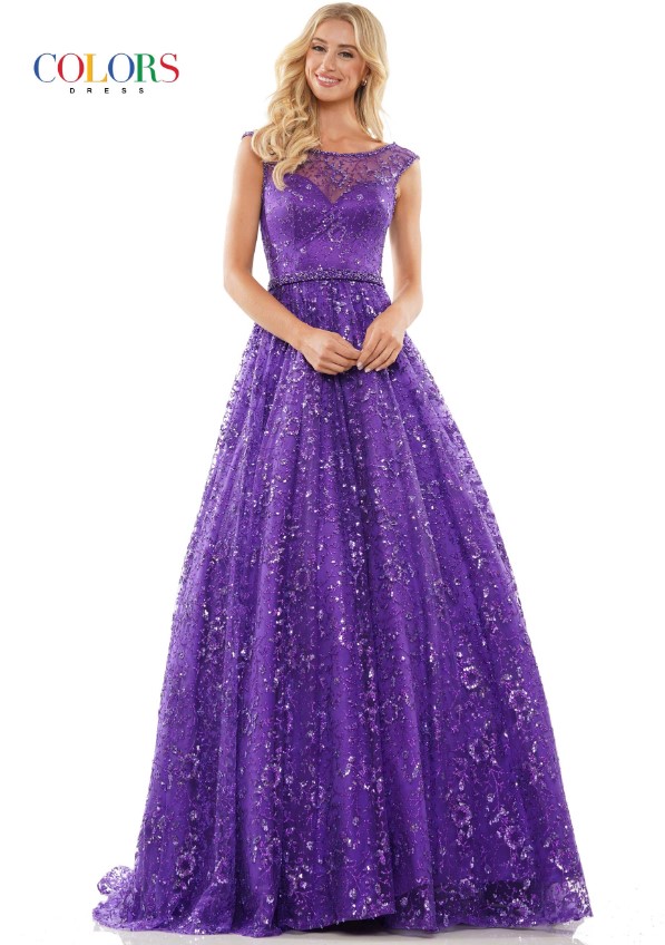 purple ballgown