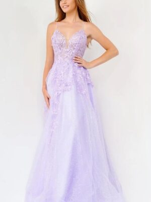 lilac ballgown
