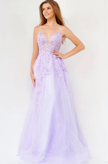 lilac ballgown