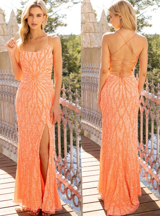 Coral gown