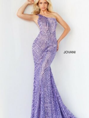 lilac dress on model